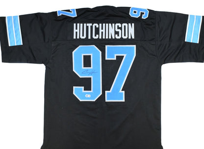 Aidan Hutchinson Autographed Detroit Lions Custom Black Jersey