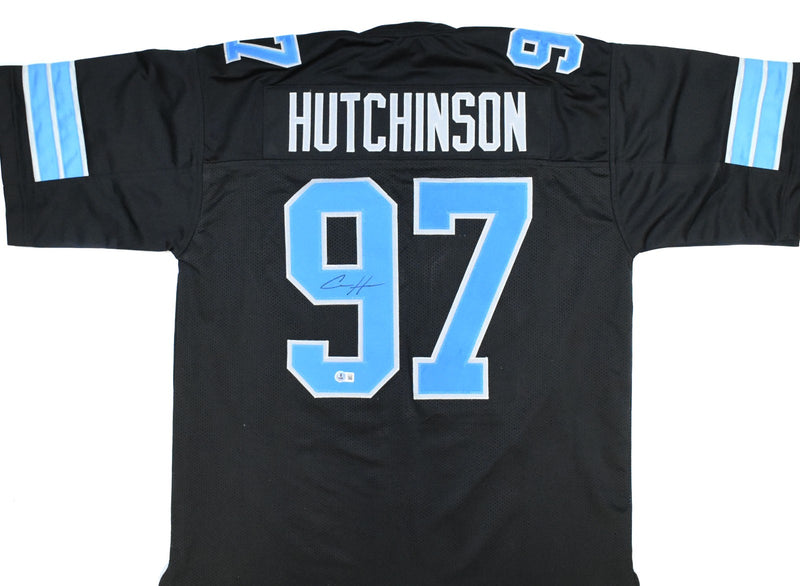Aidan Hutchinson Autographed Detroit Lions Custom Black Jersey