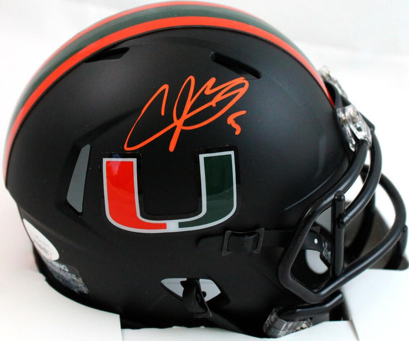 Andre Johnson Signed Miami Hurricanes Nights Speed Mini Helmet