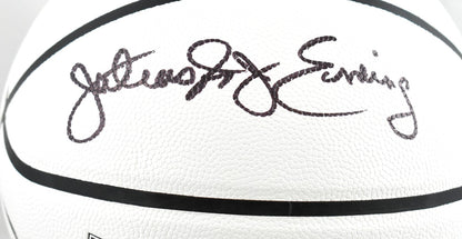 Julius Erving Autographed NBA Wilson Canvas Edition Basketball