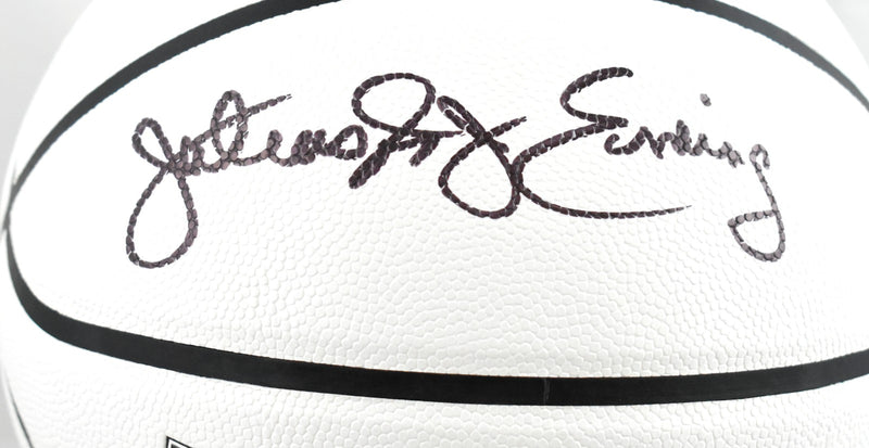 Julius Erving Autographed NBA Wilson Canvas Edition Basketball