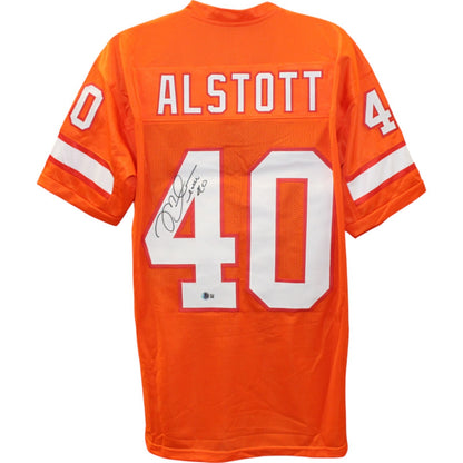 Mike Alstott Signed Tampa Bay Buccaneers Throwback Orange Pro Style Jersey