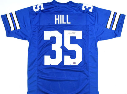 Calvin Hill Signed Dallas Cowboys Custom Blue Jersey