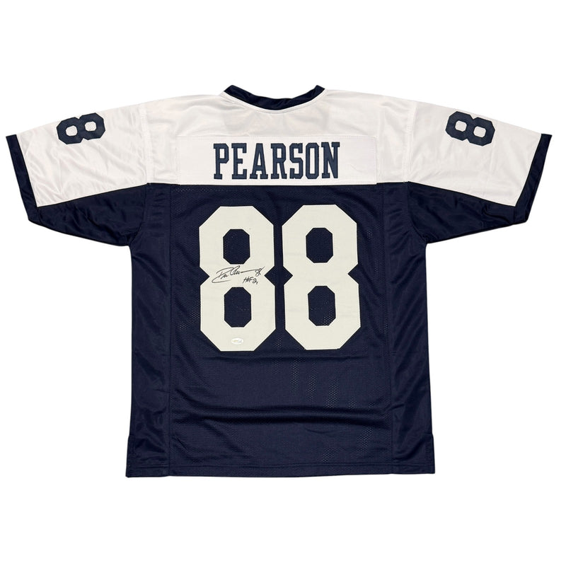 Drew Pearson Signed Dallas Cowboys Custom Jersey (HOF 21) JSA Witness