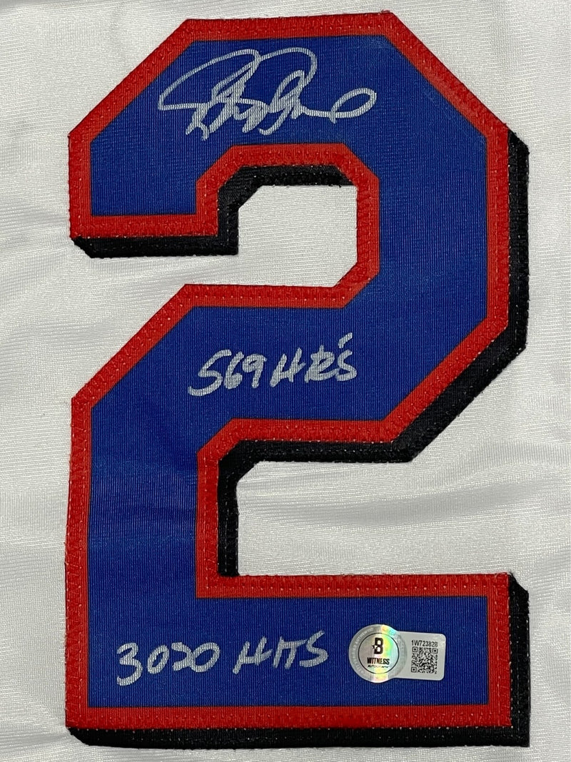 Rafael Palmeiro Signed Texas Rangers Custom Jersey Beckett COA