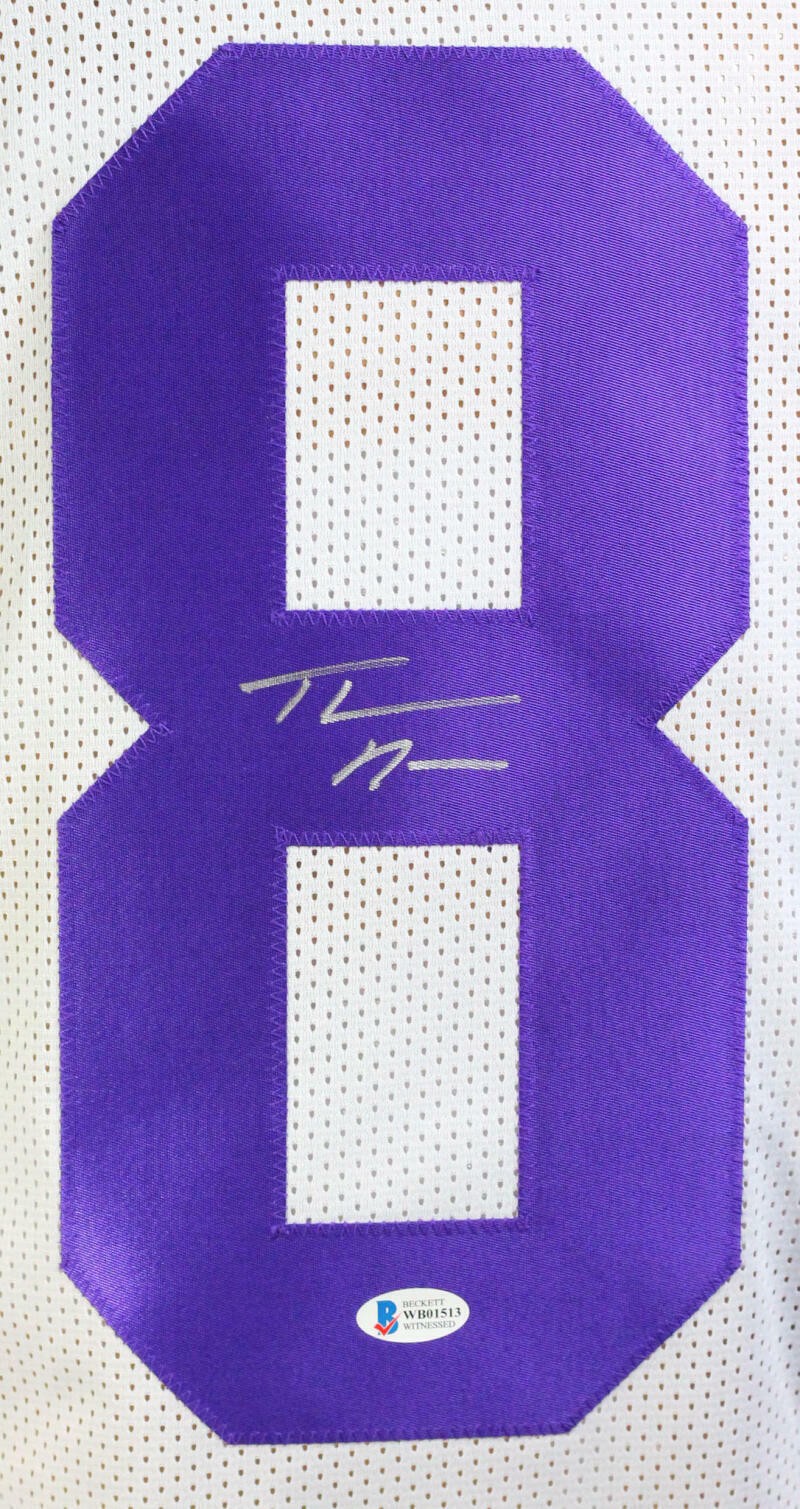Thaddeus Moss Autographed White Custom College-Style Football Jersey