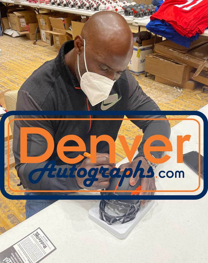 Terrell Davis Mini Helmet Autographed Denver Broncos Eclipse (HOF)