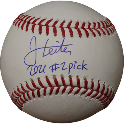 Jack Leiter Signed Texas Rangers Official Major League Baseball (#2 Pick)