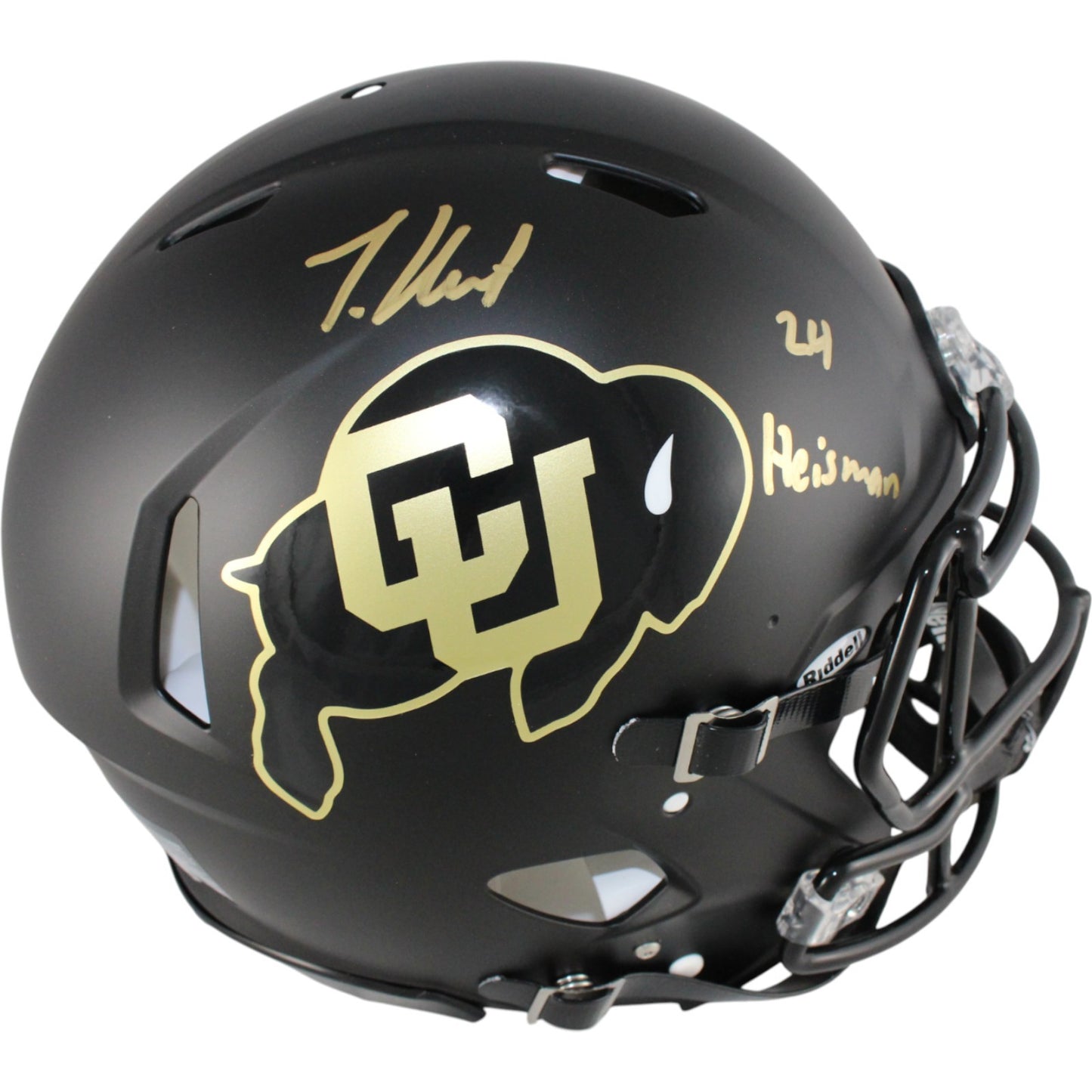Travis Hunter Signed Colorado Buffaloes Full Size Authentic Helmet (Heisman)