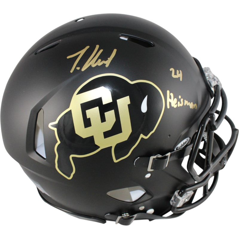 Travis Hunter Signed Colorado Buffaloes Full Size Authentic Helmet (Heisman)