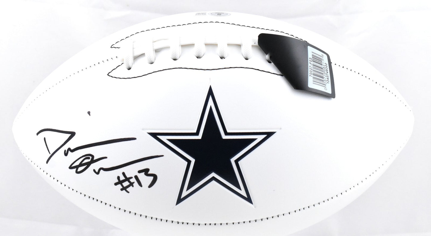 DeMarvion Overshown Autographed Dallas Cowboys Logo Football
