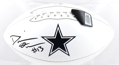DeMarvion Overshown Autographed Dallas Cowboys Logo Football