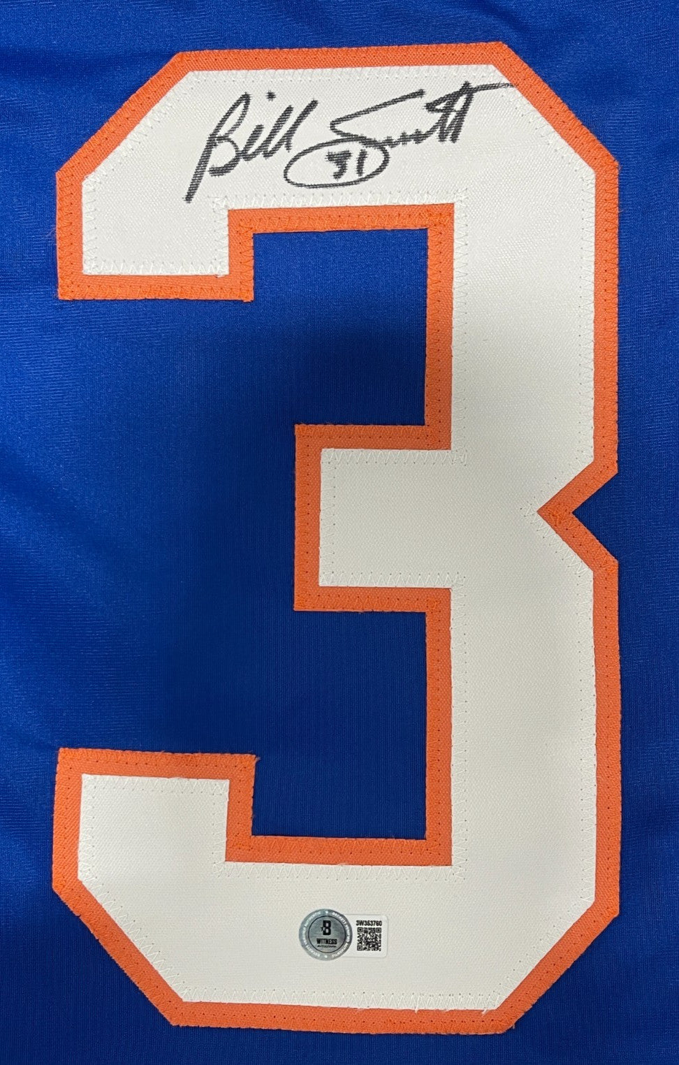 Billy Smith Autographed New York Islanders Custom Jersey (Beckett BAS)