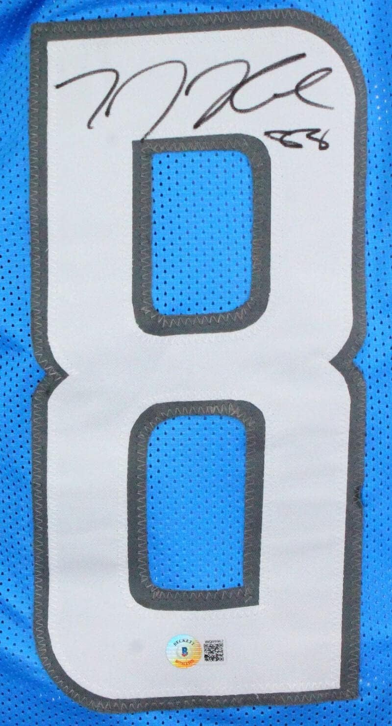 TJ Hockenson Autographed Detroit Lions Style Custom Blue Jersey