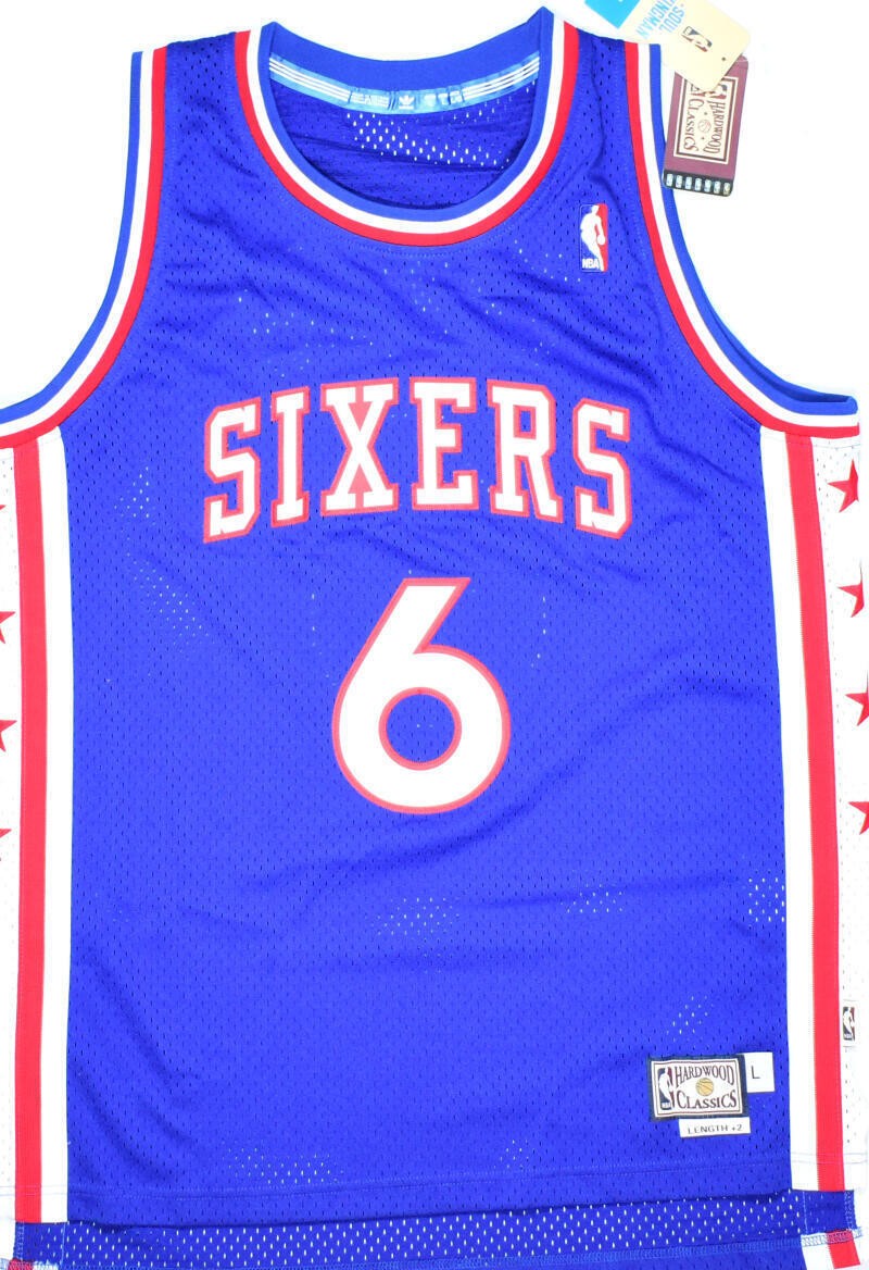 Julius Erving Signed Blue Adidas Swingman Jersey