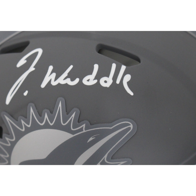 Jaylen Waddle Miami Dolphins Autographed Slate Mini Helmet