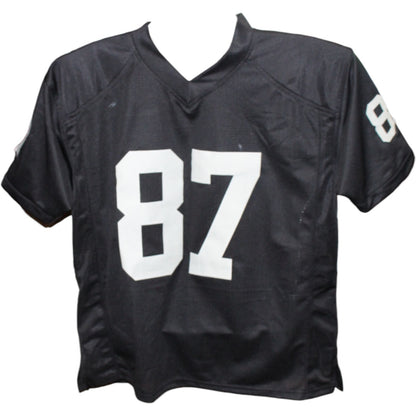 Michael Mayer Autographed Raiders Style Black Jersey "Raider Nation" BAS