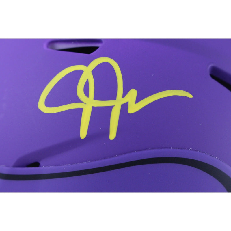 Justin Jefferson Minnesota Vikings Autographed Rave Mini Helmet