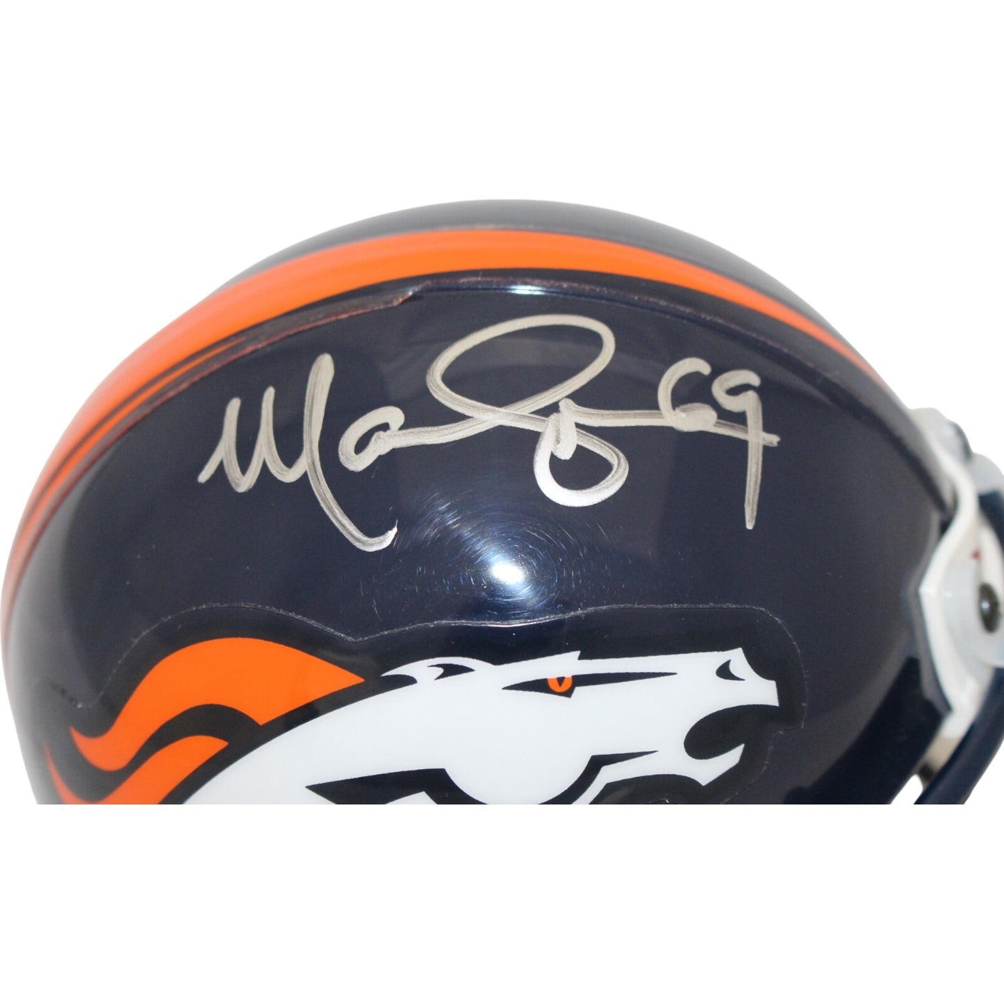 Mark Schlereth Signed Denver Broncos VSR4 Authentic Mini Helmet