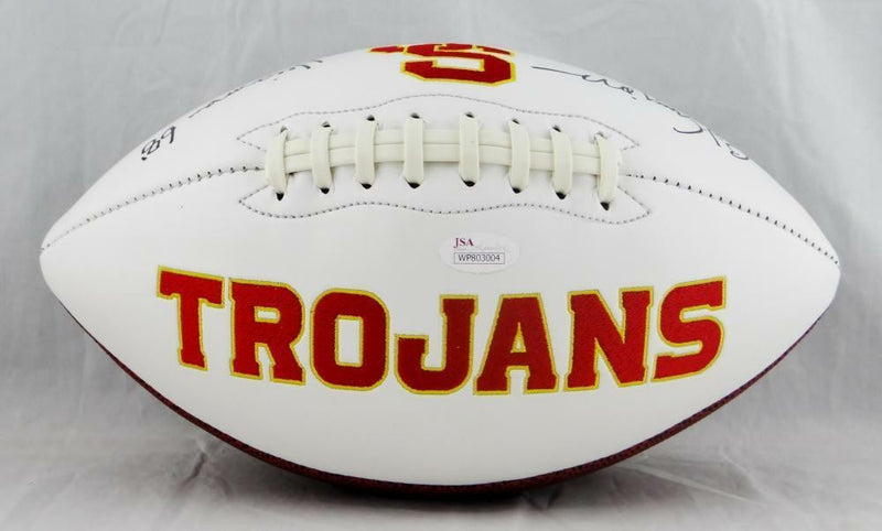 O.J. Simpson Signed USC Trojans Logo Football Inscribed Heisman 68