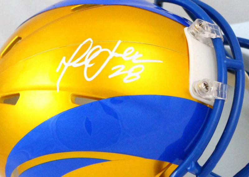 Marshall Faulk Autographed St. Louis Rams Flash Speed Mini Helmet
