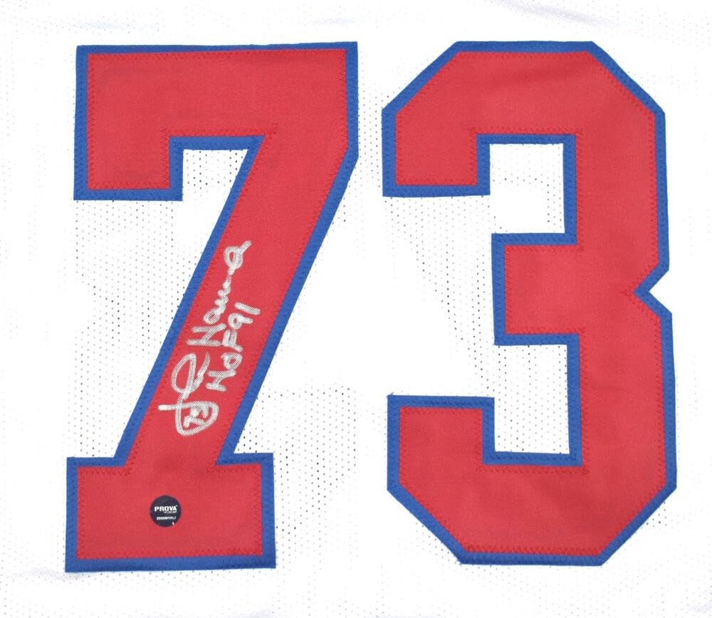 John Hannah Autographed New England Patriots Style Custom Jersey - HOF