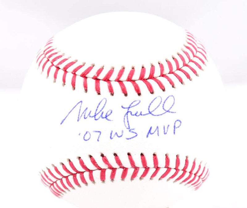 Mike Lowell Signed Rawlings Official MLB Baseball "07 WS MVP"