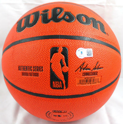 Magic Johnson & James Worthy Signed Official NBA Wilson Basketball