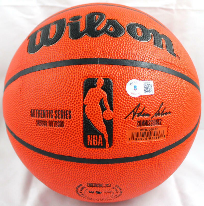 Magic Johnson & James Worthy Signed Official NBA Wilson Basketball