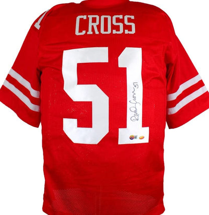 Randy Cross Signed San Francisco 49ers Red Custom Jersey