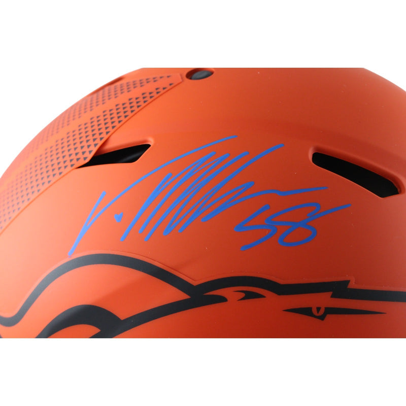 Von Miller Denver Broncos Autographed Full Size Authentic Rave Helmet