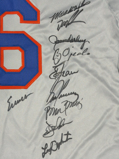 1986 New York Mets Team Signed Multi-Autograph Custom Jersey (23 Signatures)