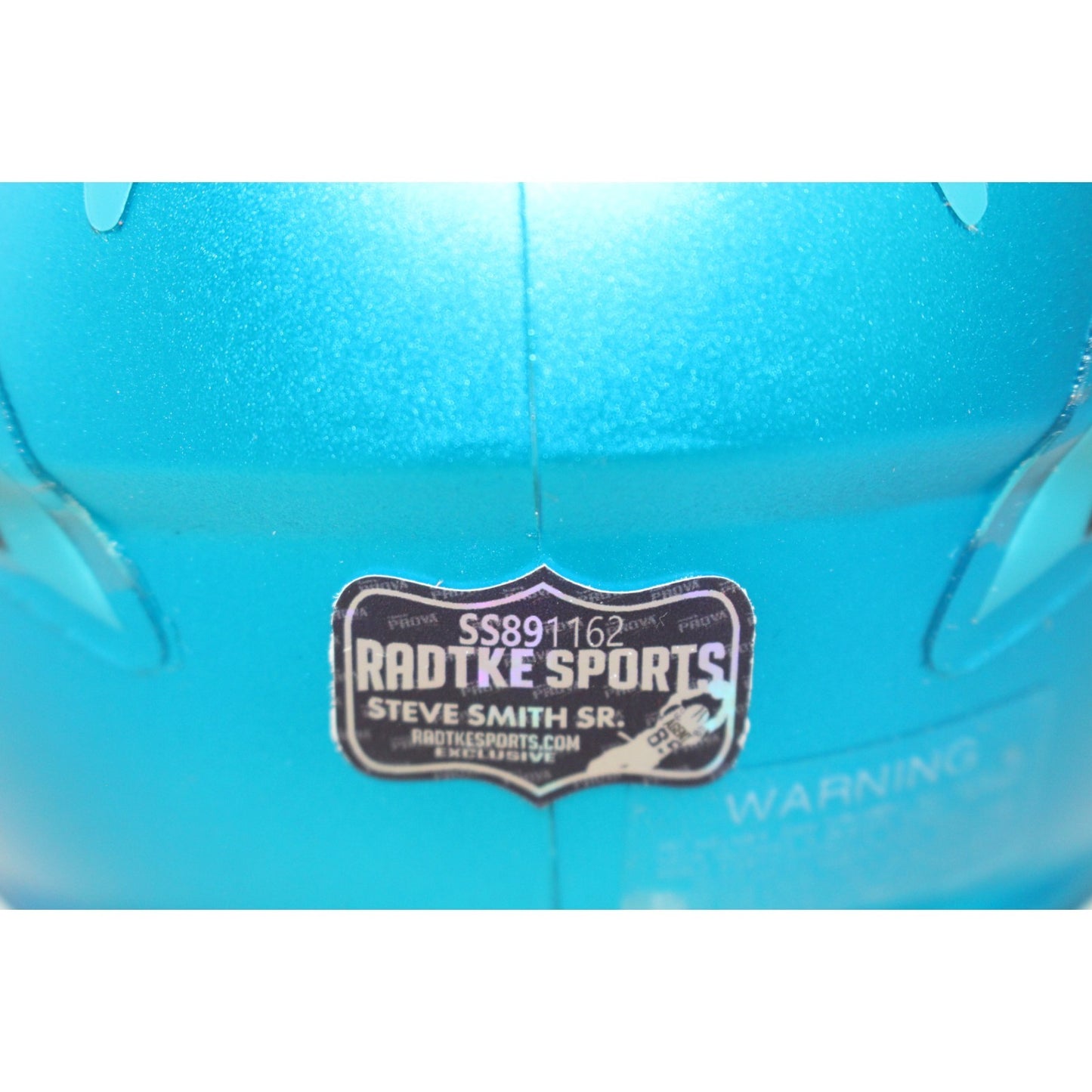 Steve Smith Signed Carolina Panthers Blaze Mini Helmet