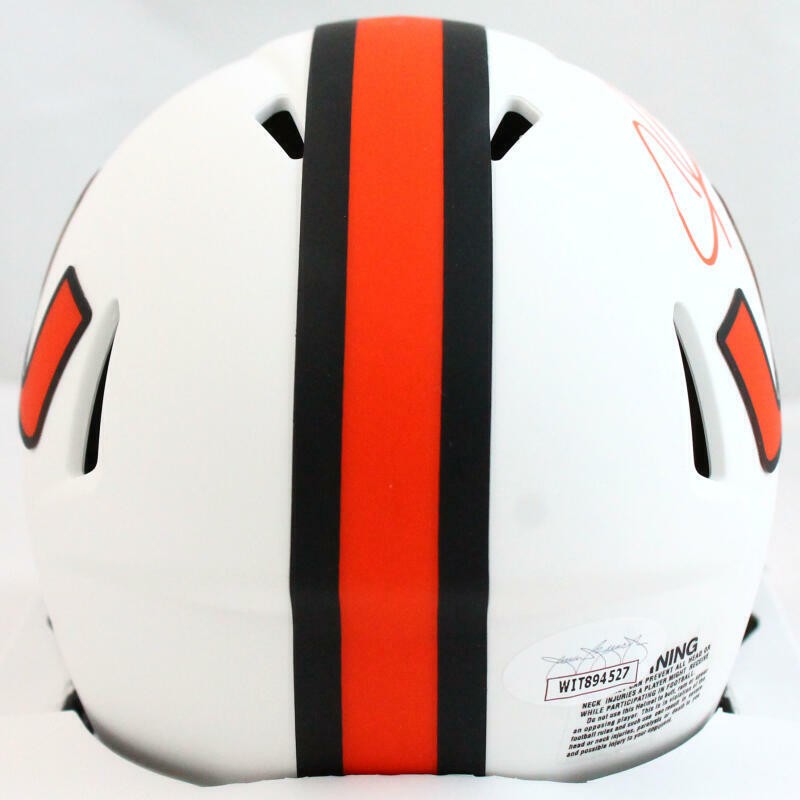 Andre Johnson Signed Miami Hurricanes Lunar Speed Mini Helmet
