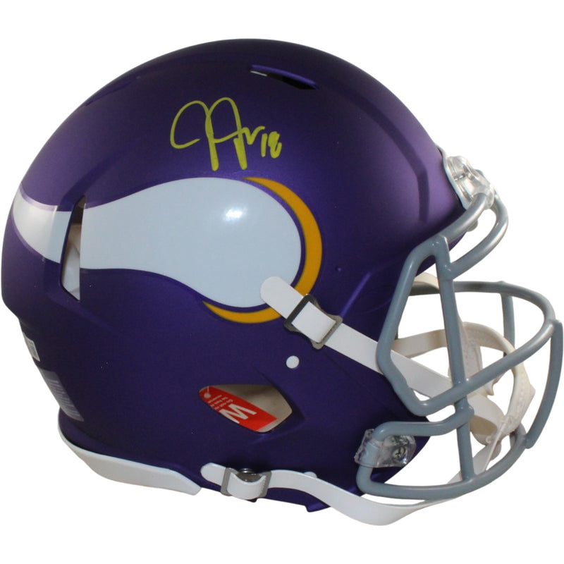 Justin Jefferson Minnesota Vikings Autographed Full Size Pro Tribute Helmet