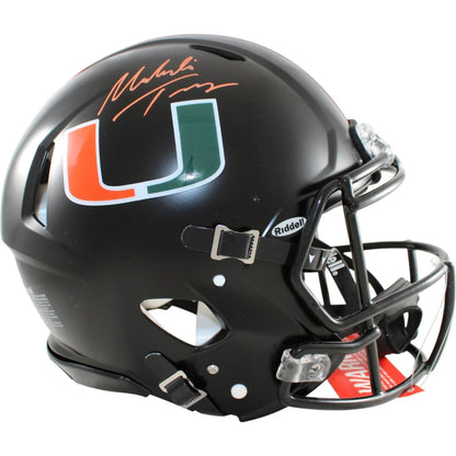 Toney Malachi Signed Miami Hurricanes Full Size Proline Alternate Helmet