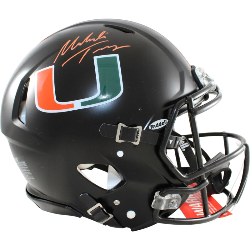 Toney Malachi Signed Miami Hurricanes Full Size Proline Alternate Helmet