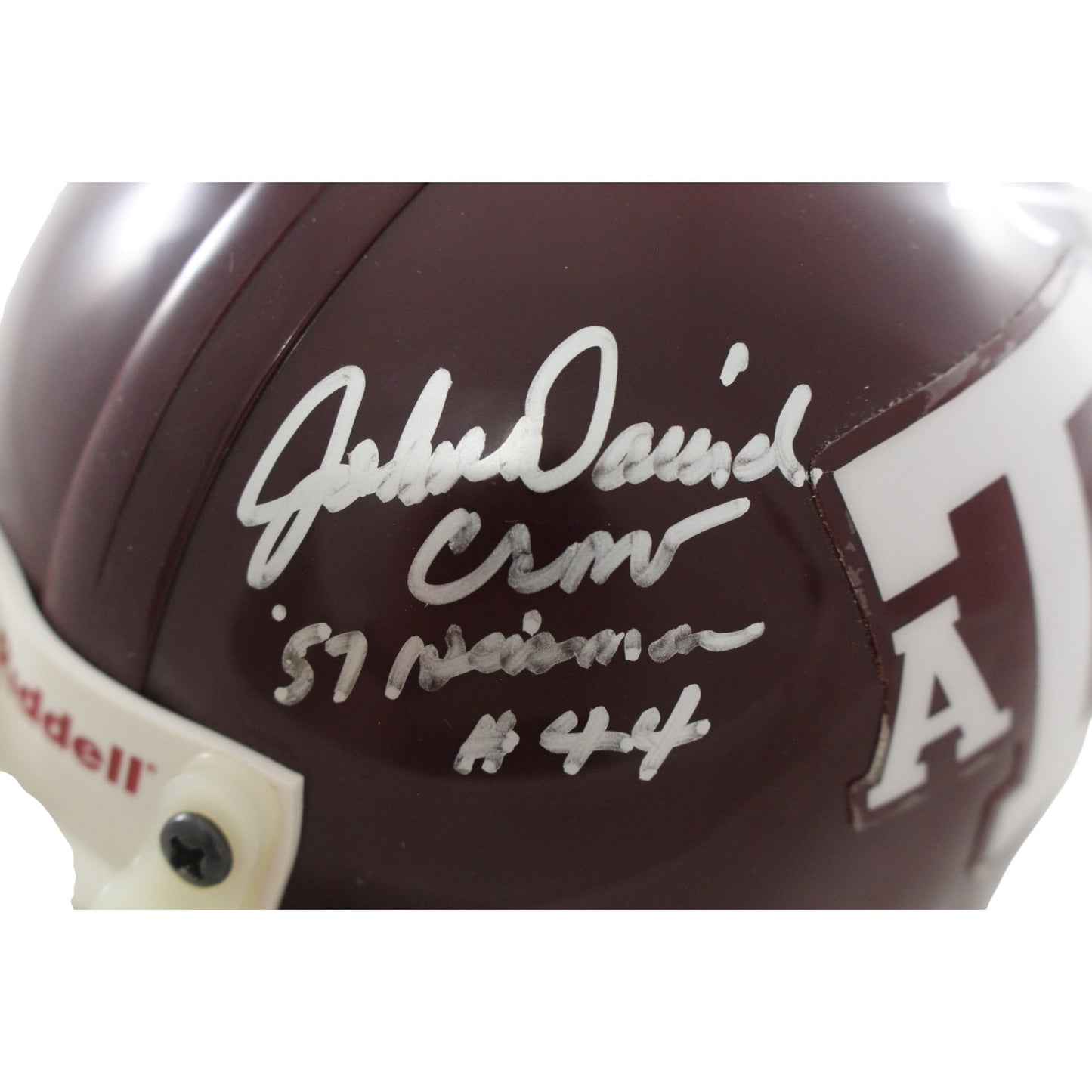Johnny Manziel & John David Crow Signed Texas A&M Mini Helmet