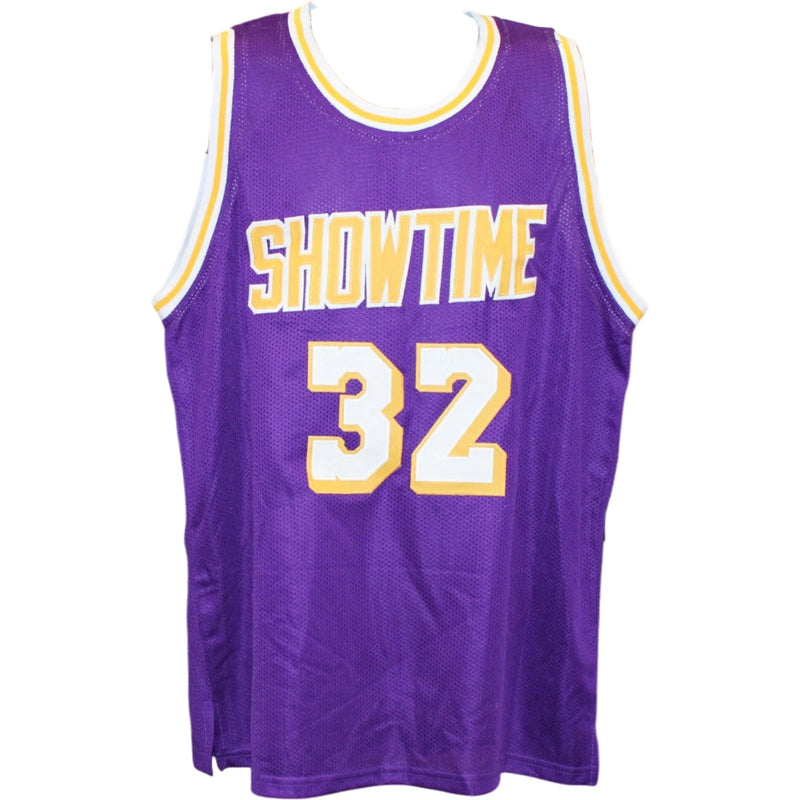 Magic Johnson Autographed Los Angeles Lakers Showtime Purple Jersey
