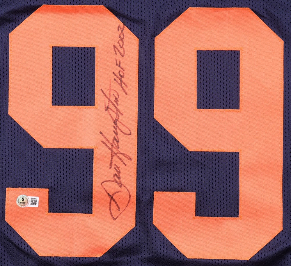 Dan Hampton Signed Chicago Bears Custom Jersey HOF 02 Beckett COA
