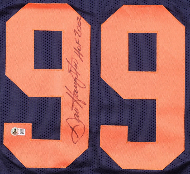 Dan Hampton Signed Chicago Bears Custom Jersey HOF 02 Beckett COA