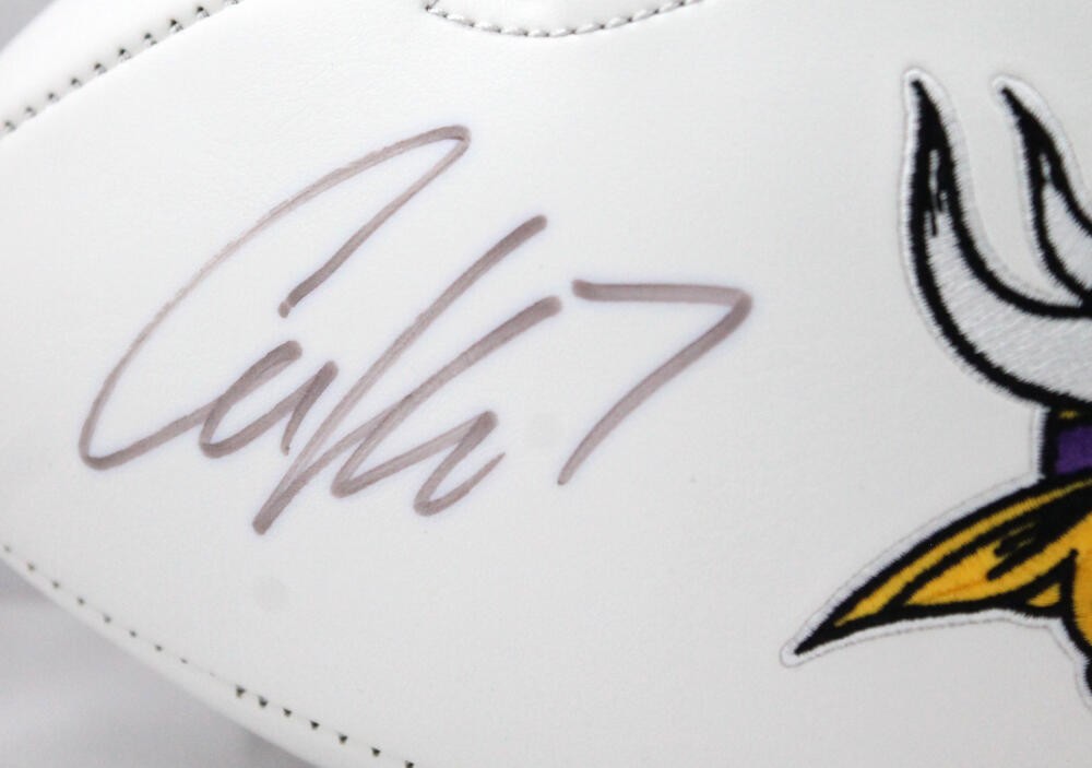 Case Keenum Autographed Minnesota Vikings Logo Football