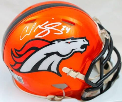 Champ Bailey Autographed Denver Broncos Flash Speed Mini Helmet