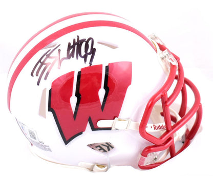 JJ Watt Signed Wisconsin Badgers Speed Mini Helmet - Black