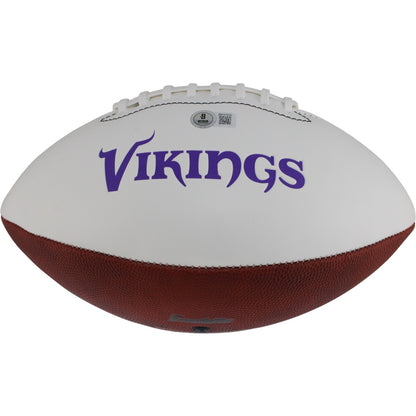 Jordan Addison Signed Minnesota Vikings Logo Football (SKOL Inscription)