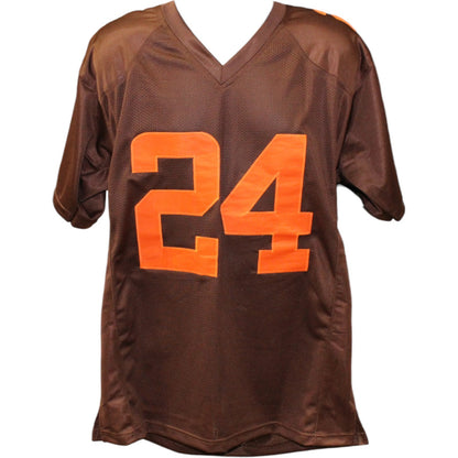 Nick Chubb Signed Brown Color Rush Custom Football Jersey