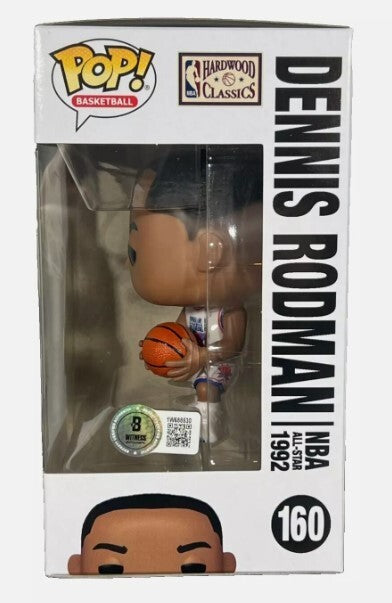 Dennis Rodman Autographed All-Star Funko Pop #160 (Beckett Witnessed)