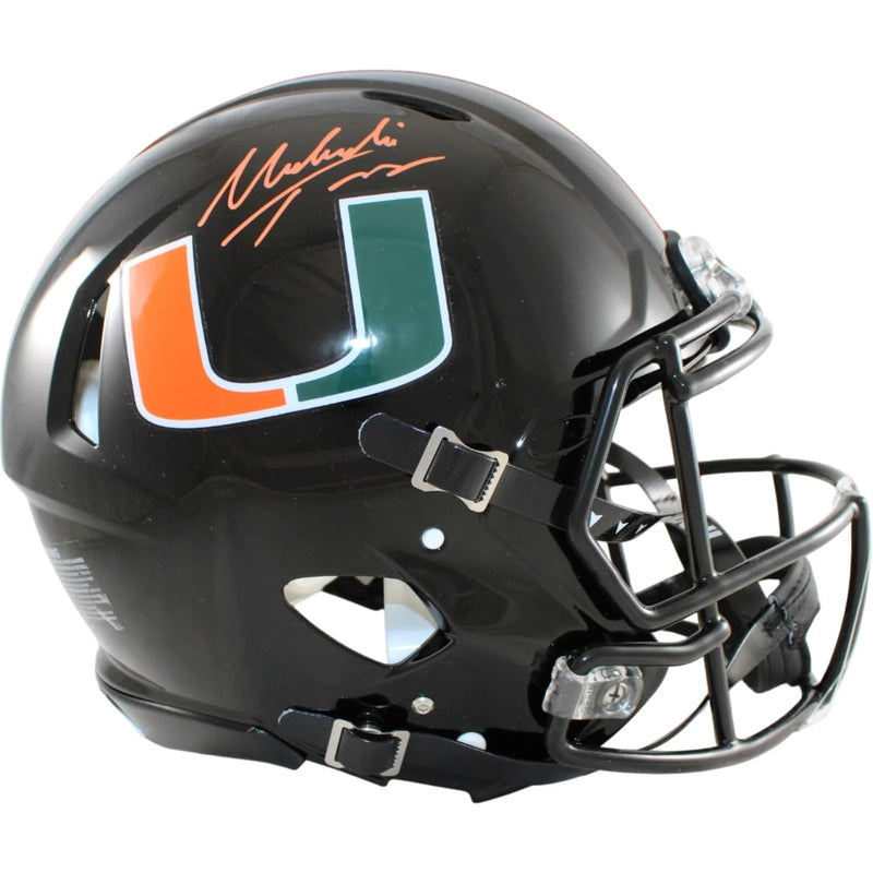 Toney Malachi Autographed Miami Hurricanes Full Size Black Proline Helmet