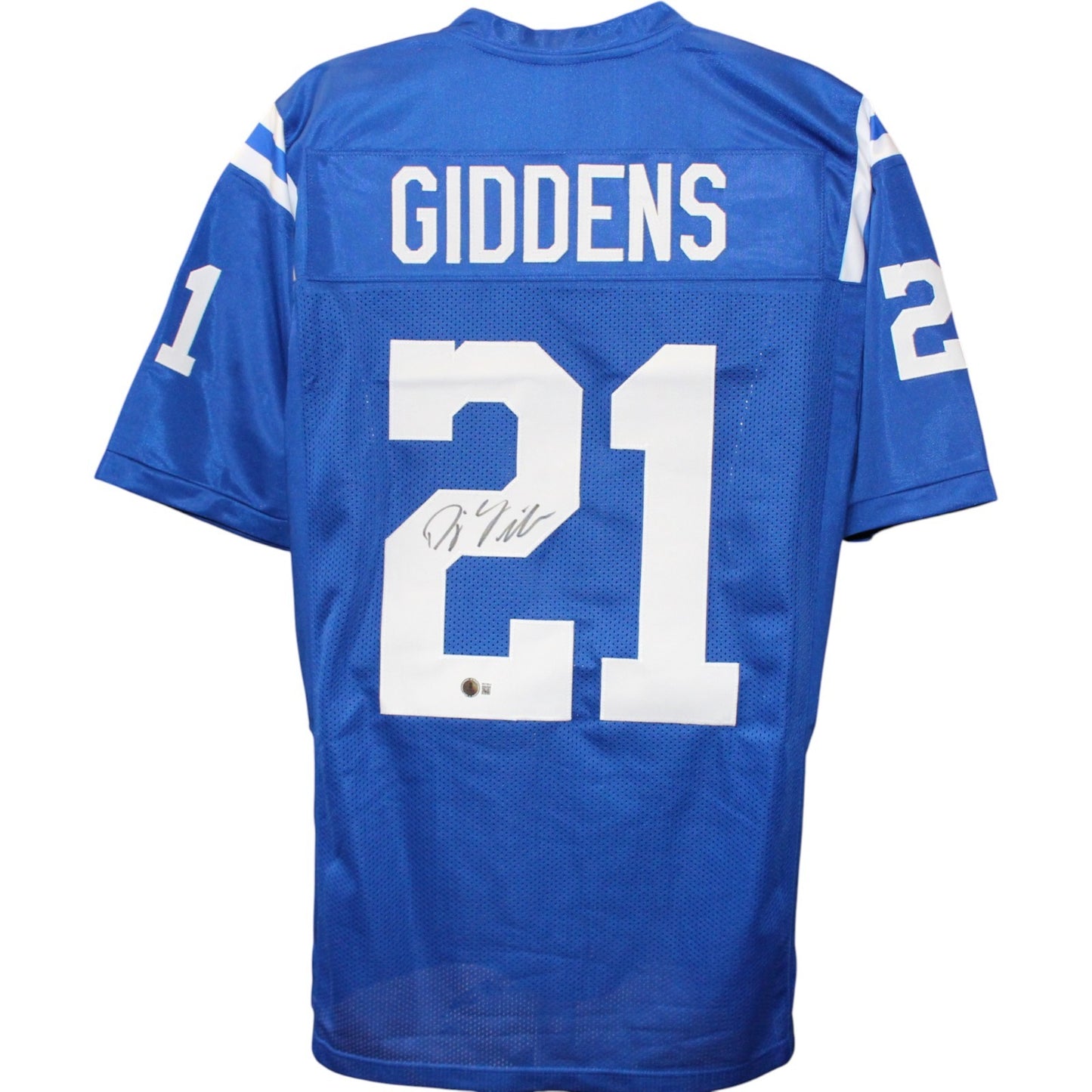 DJ Giddens Autographed Blue Pro Style Custom Jersey