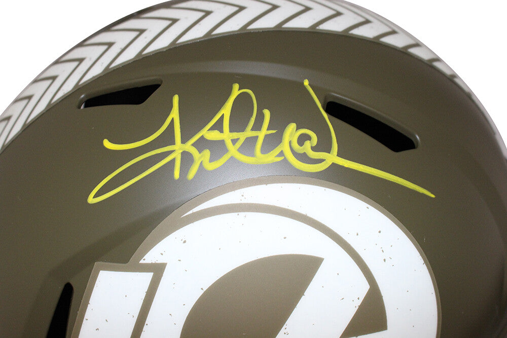 Kurt Warner Signed Los Angeles Rams Salute Full Size Speed Helmet